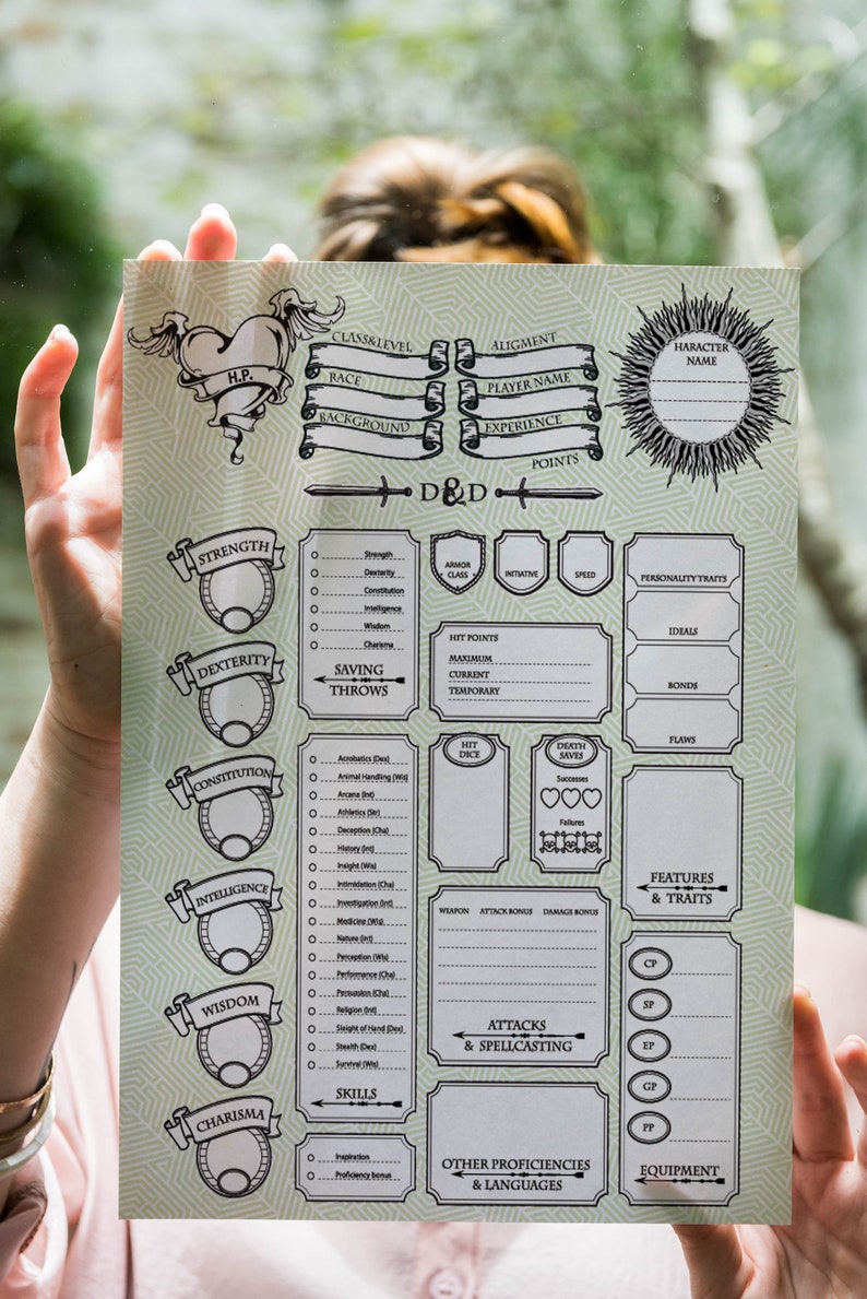 Dnd Character Sheet Dnd 5e Character Sheet Simple And Etsy Dnd Character Sheet Dnd 5e Character Sheet Simple And Etsy