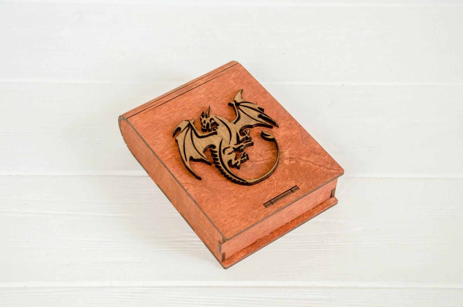 Dnd Wooden Dice Box. Dnd Dice Box With the Image of a Dragon. Etsy