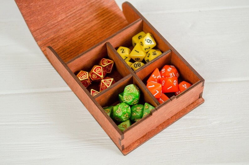Dnd Wooden Dice Box. Dnd Dice Box With the Image of a Dragon. Etsy
