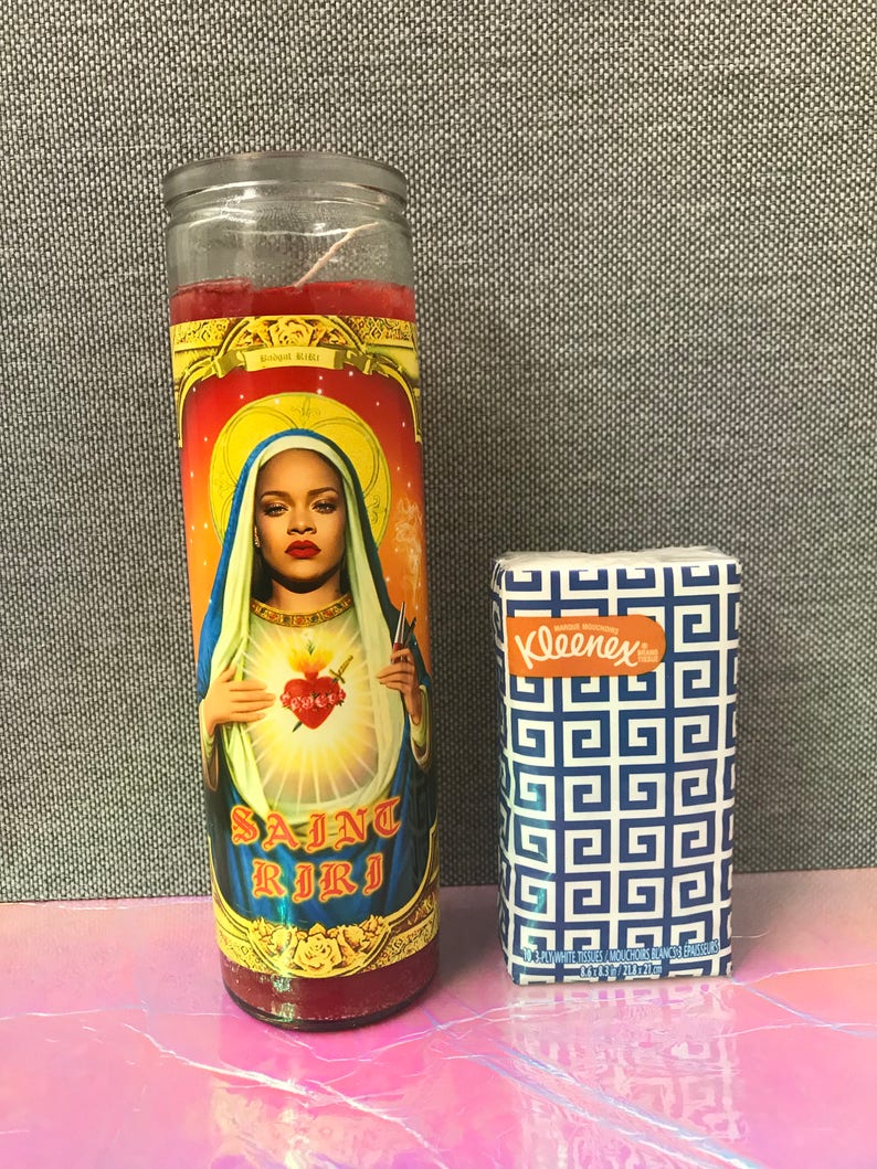 Rihanna Prayer Candle Etsy