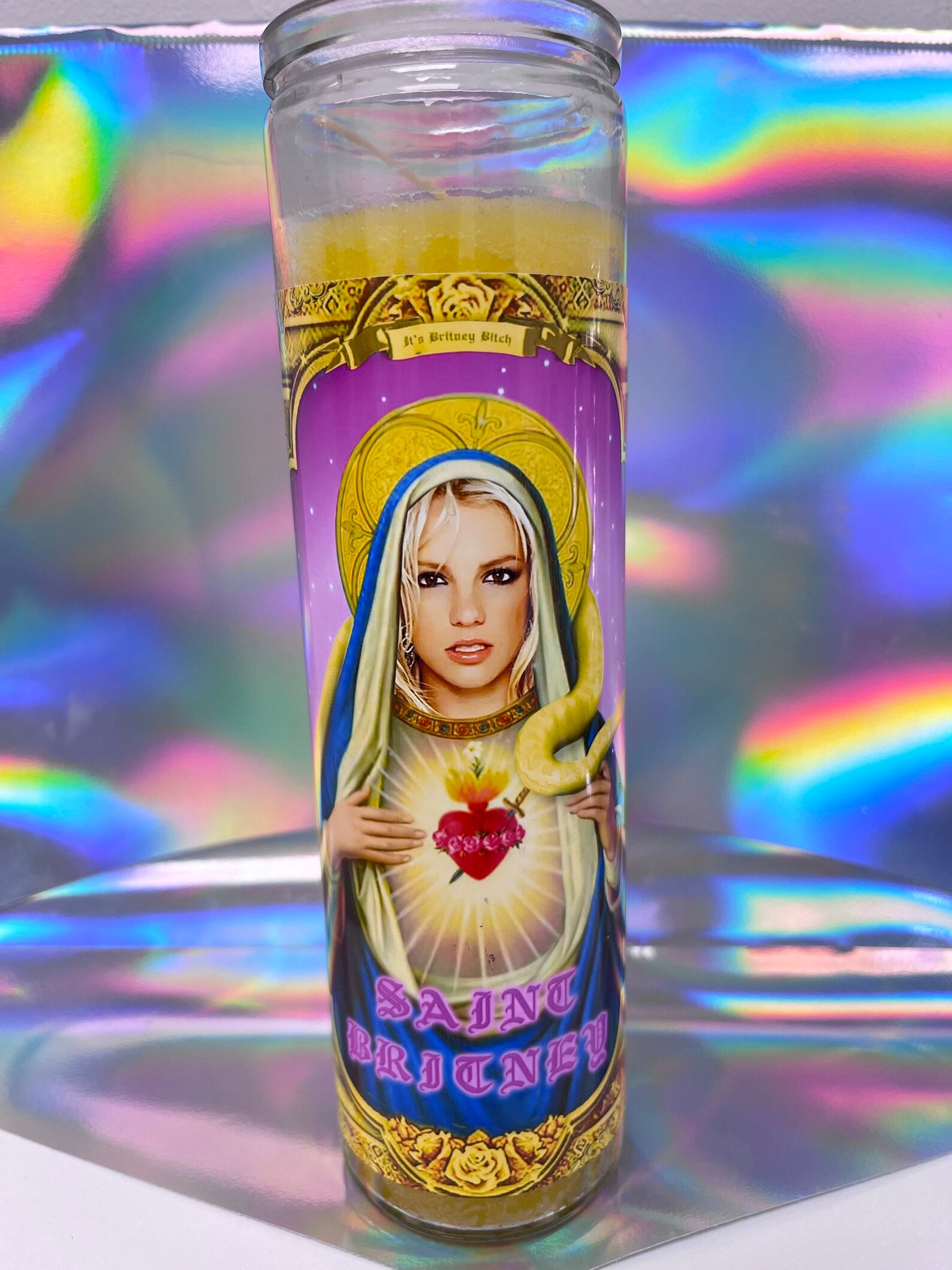 Britney Spears Prayer Candle Etsy