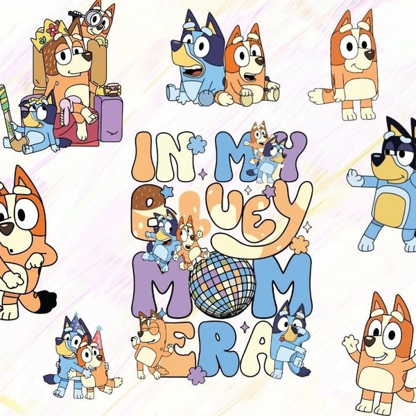 Bluey Family Png, Bluey Friends Png, Bluey Png, Bluey Birthday Png, Bingo Png, Bluey Family Png, Bluey and friends Png, digital download