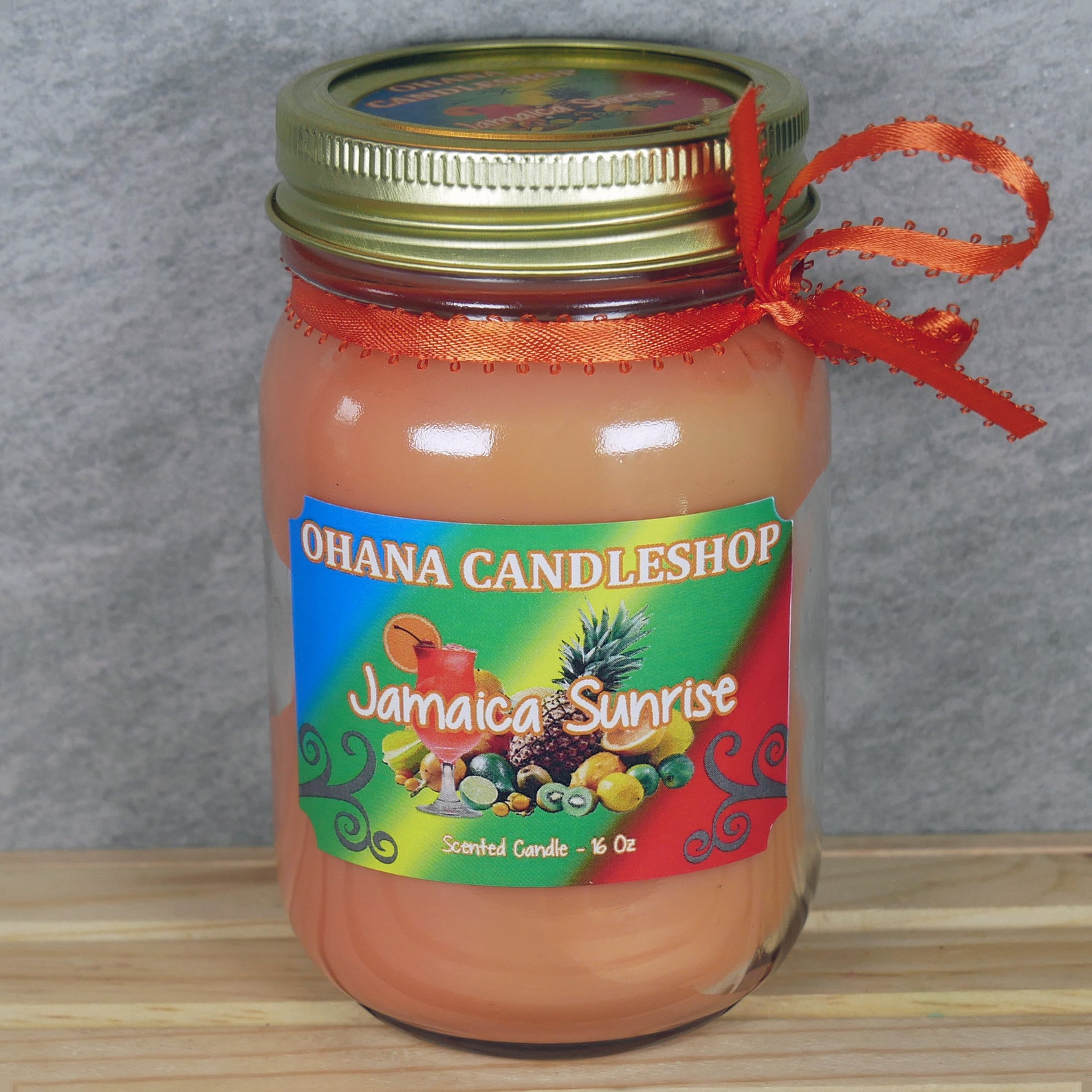 Jamaica Sunrise Candle Soy Candle Tropical Scented Etsy
