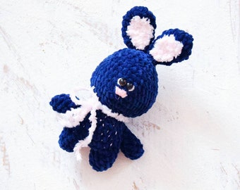 Newborn Crochet Plush Bunny Knitted rabbit Animal Toy Rabbit Stuffed Baby Gift plush Toy for 1 year old Grandkids gift