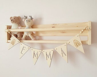 Namensgirlande aus Holz, Namensgirlande aus Holz, Namensgirlande aus Holz, Namensgirlande für Kinderzimmer, personalisierte Babygirlande