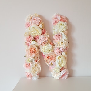 Lettere in legno personalizzate, monogramma nuziale floreale, decorazione festa di fidanzamento, decorazione addio al nubilato