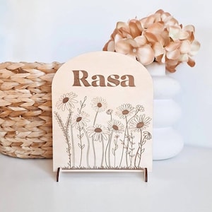 Wildflower nursery decor, personalized wildflower decor, daisy party decor, wildflower party decor, daisy baby gift