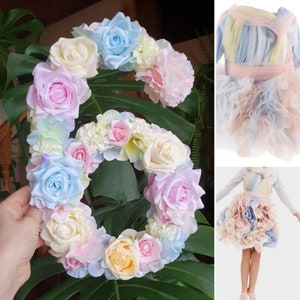Flower number 6, birthday photo prop, mermaid custom birthday number personalized birthday photoshoot