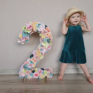 Large Floral Number Birthday Number First Birthday Number - Etsy