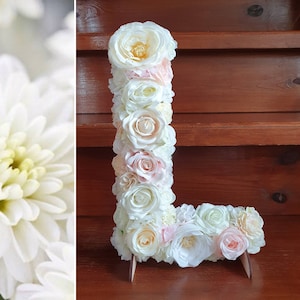 Blush personalisierte Wanddeko, personalisierte Blume Buchstabe, Boho Blumen Buchstaben