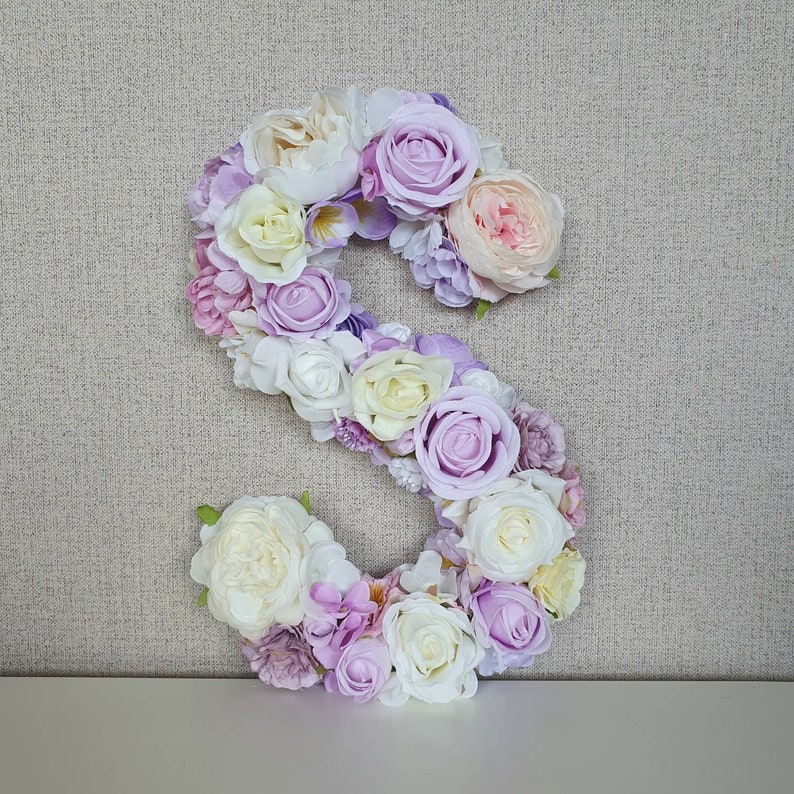 Floral letter for bridal shower, floral nursery decor, floral letters, bridal shower decor, baby shower decor, wedding monogram image 8