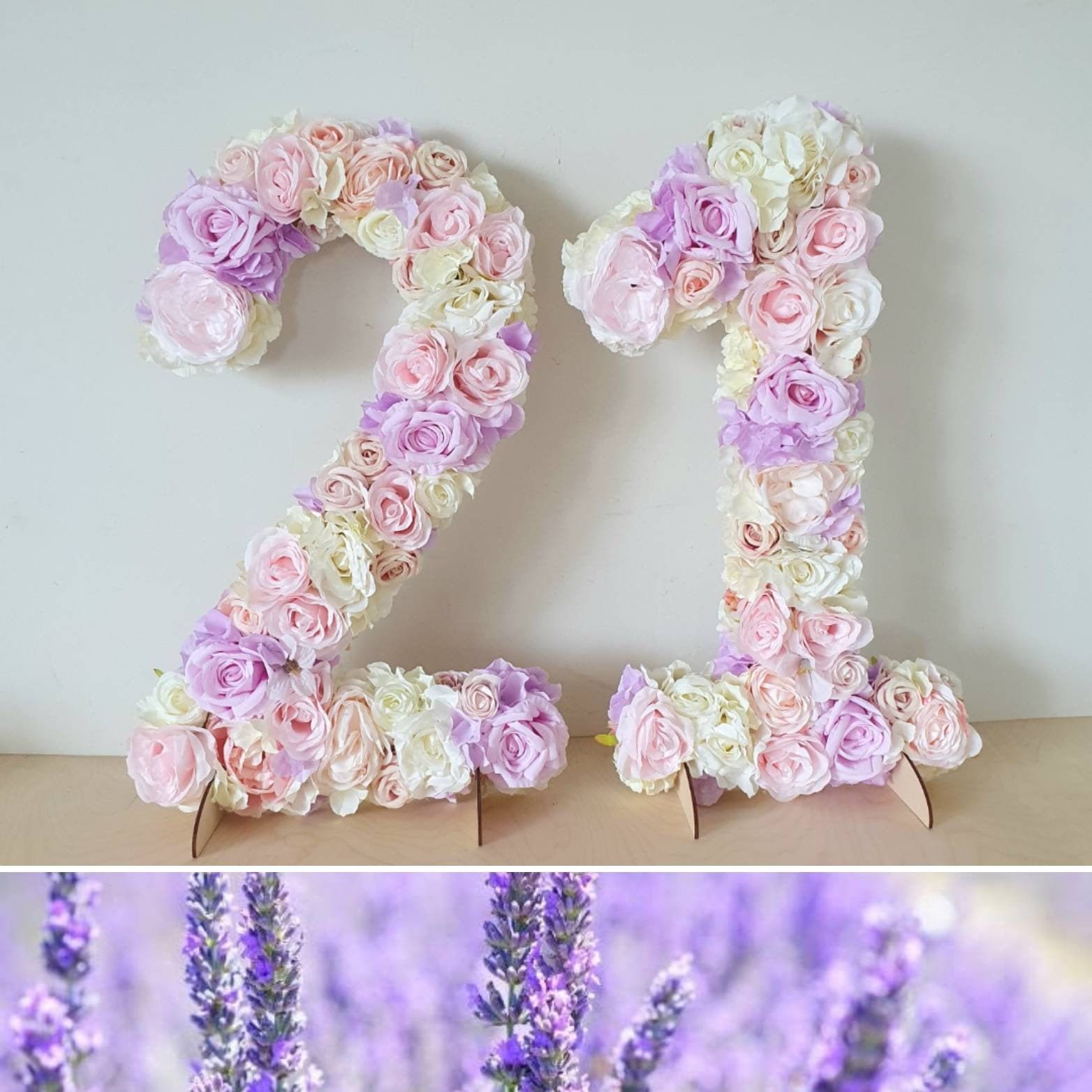 21st birthday sign, 21st birthday numbers, 21st birthday decorations, flower numbers, floral numbers, birthday photo prop