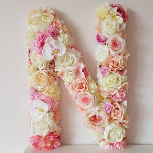 First birthday number floral, custom 1st birthday photo prop, personalized flower letters, birthday decoration image 9