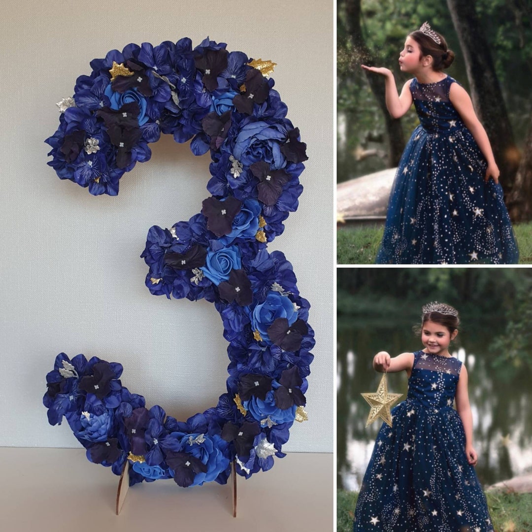 3rd Birthday Number Personalized, Large Floral Number, Custom Birthday ...