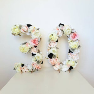30th birthday decorations for her, custom birthday numbers, floral numbers, 21st birthday sign personalized