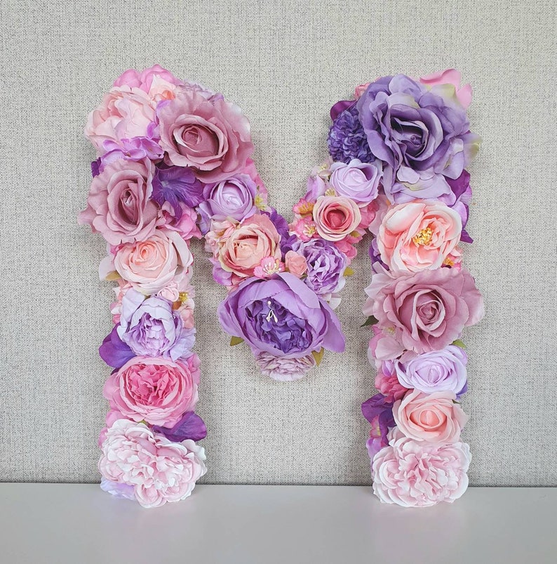 Floral letter for bridal shower, floral nursery decor, floral letters, bridal shower decor, baby shower decor, wedding monogram image 6