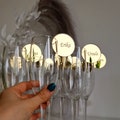 Wedding Place Card Ideas Glass Marker Wine Charm Wedding Drink Tags Champagne Charms Drink Label Glass Charm Disc Name Tags Circle product logo