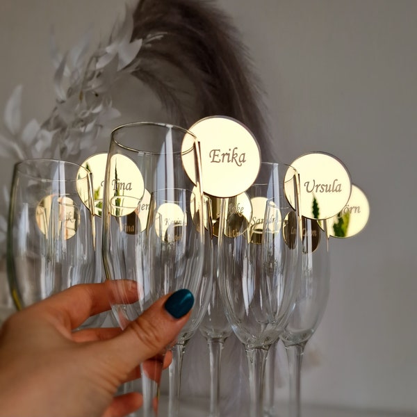 Hochzeit Tischkarte Ideen Glas Marker Wein Charme Hochzeit Getränkeanhänger Champagner Charms Drink Label Glas Charm Disc Namensschilder Kreis