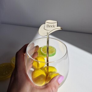 Western drink stirrers custom, cowgirl bridal shower glass stirrers personalized Texas Nashville Last Rodeo bachelorette cocktail markers image 3