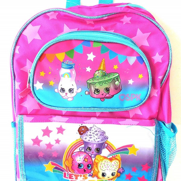 Shopkins Backpack, Shopkins Kids Large Backpack 15" New