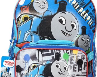 thomas the tank backpack personalized