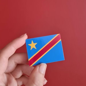 Peace Sticker Sticker Vinyl Laptop Sticker Congo Sticker with Congo Flag