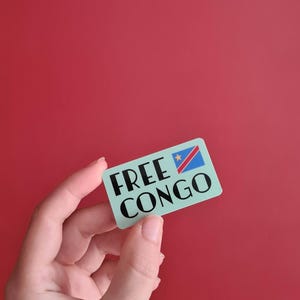 Free Congo Vinyl Laptop Sticker with Congo Flag