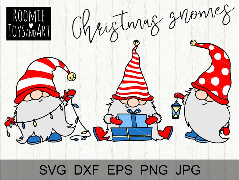 Download 3 Christmas gnomes svg Christmas svg Nordic gnome svg | Etsy