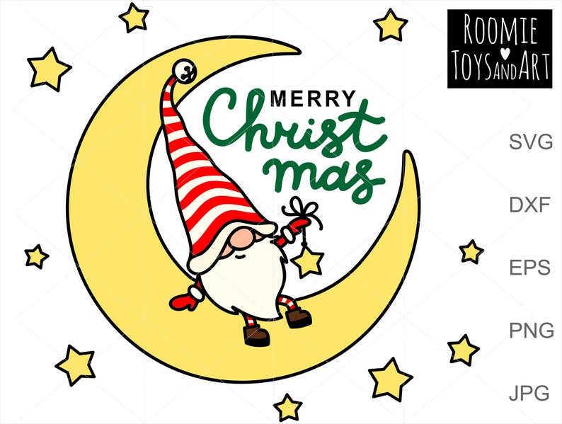 Download Merry Christmas gnomes svg Christmas svg Gnome on the moon ...