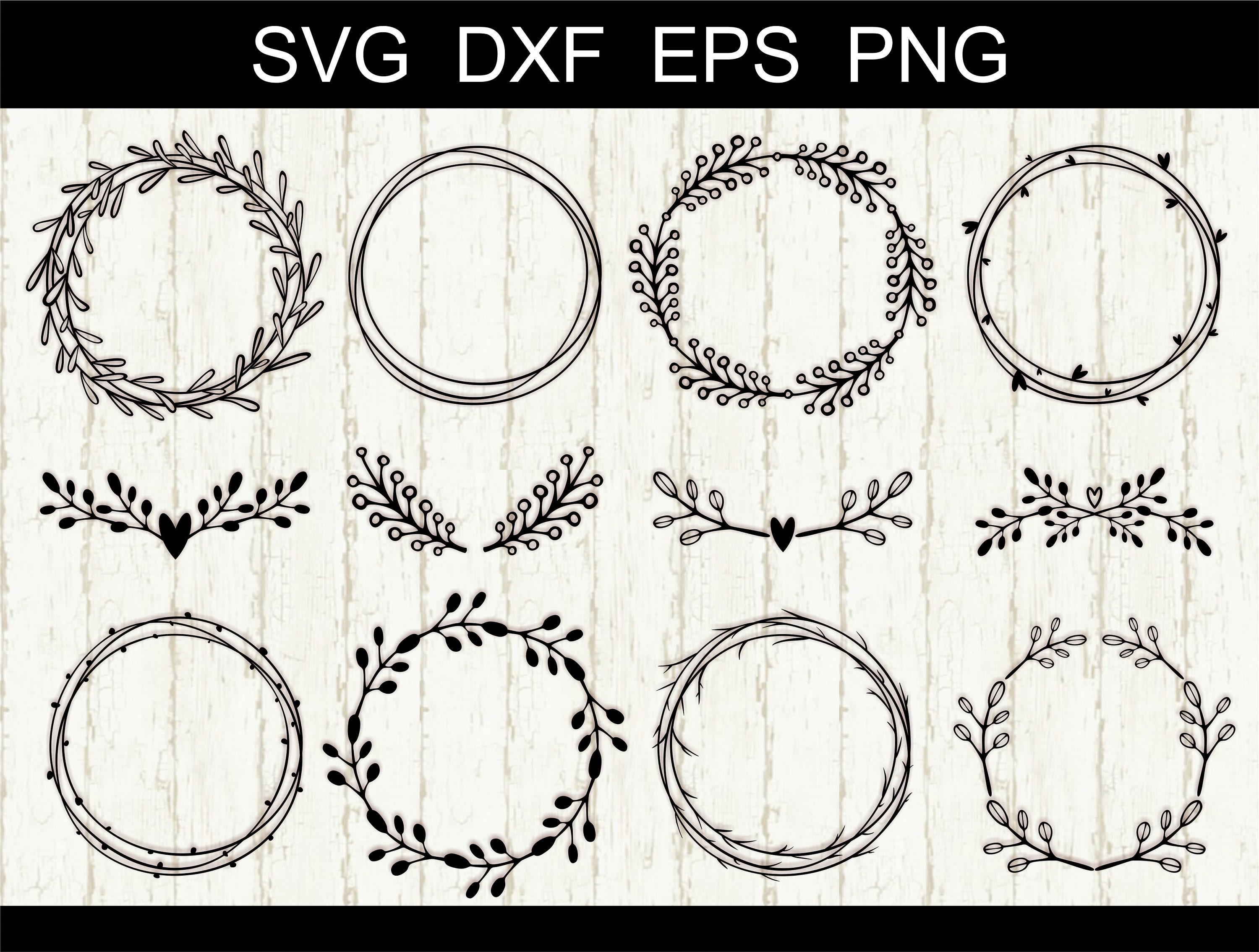 Download Christmas Laurel Frame png Clipart Decorative Ornament Design Winter Wedding Logo Sign Monogram ...