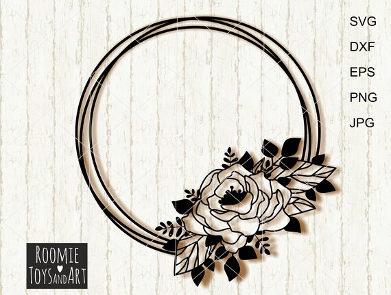 Download Flower Frame Svg Flowers Svg Peony Svg Floral Monogram Cut Etsy