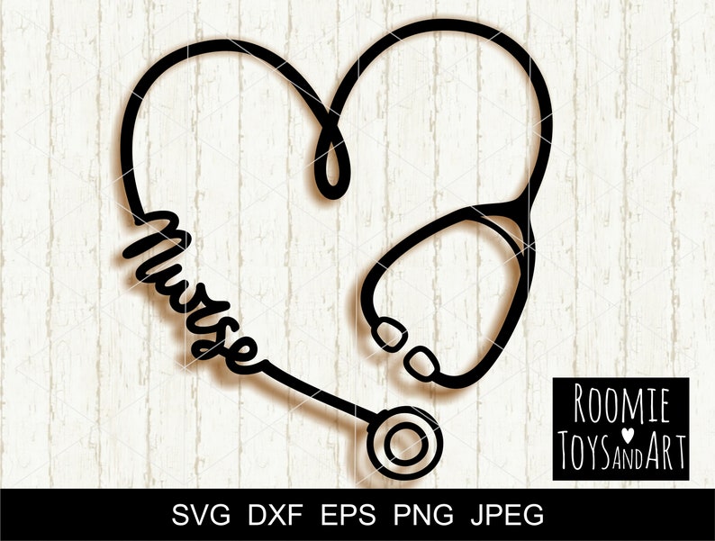 Download Stethoscope SVG Heart stethoscope cut file Nurse Monogram ...