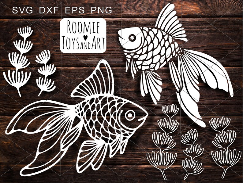 Download Goldfish Svg Ocean SVG Gold Fish Svg Seaweed svg Ocean clipart | Etsy