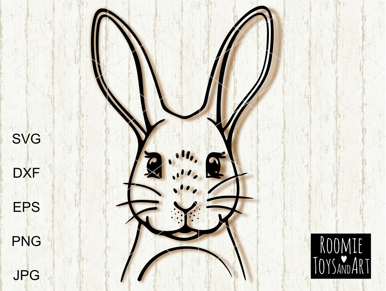 Kaninchen SVG Hase Gesicht Svg glücklich Ostern Hase Svg | Etsy