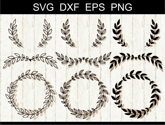 Download Monogram Frame Svg Leaf Frame Svg Laurel Wreath Svg Monogram Etsy