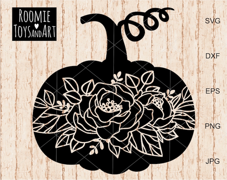 Download Flower pumpkin SVG Floral pumpkin svg file Happy Halloween svg | Etsy