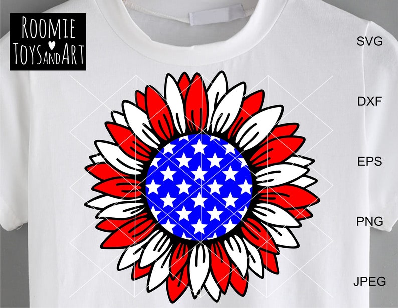 Download 4th of July svg Patriotic sunflower SVG American flag Svg ...