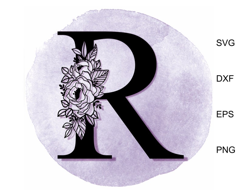 Download Floral Alphabet letter R svg Monogram Letter SVG Botanical ...