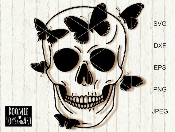Free Free 143 Stencil Butterfly Skull Svg SVG PNG EPS DXF File