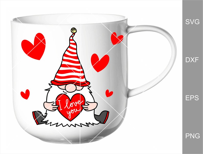 Download Valentine Svg i love you svg Clipart Gnomes Sublimation | Etsy