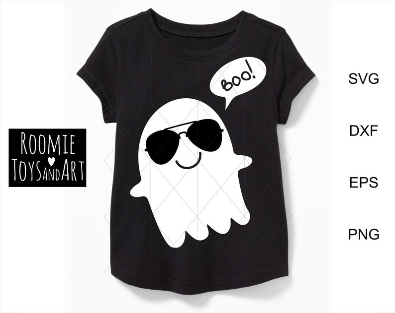 Download Cute Ghost boy in sunglasses SVG shirt Boo svg Halloween svg | Etsy
