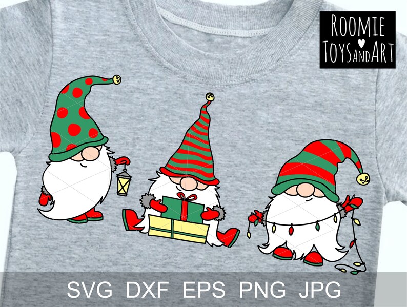 Download 3 Christmas gnomes svg Christmas svg Nordic gnome svg | Etsy