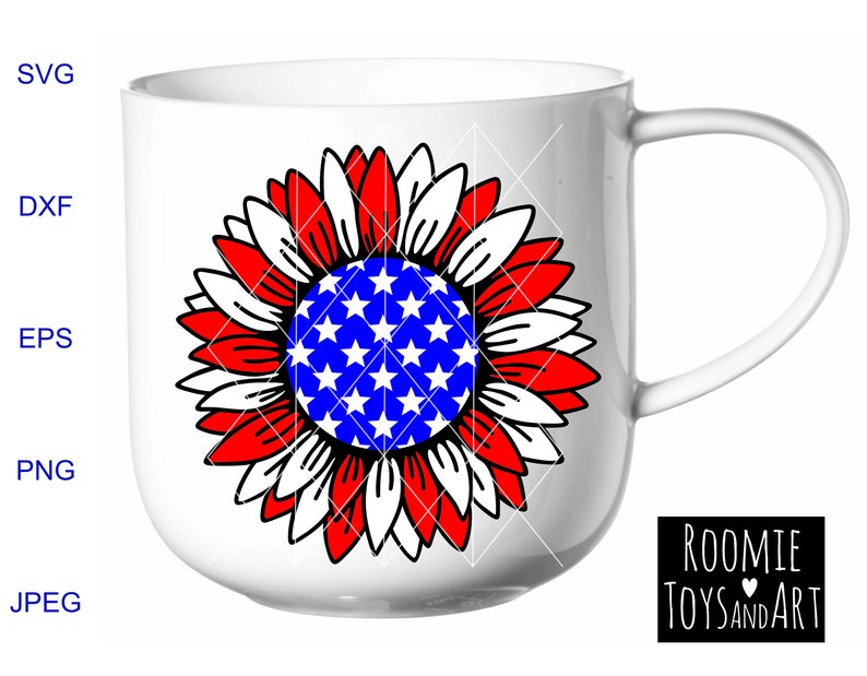 Download 4th of July svg Patriotic sunflower SVG American flag Svg ...