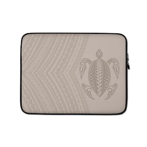 Honu (Hawaiian print Green Sea Turtle) Polynesian / Samoan Tribal Tattoo Laptop, Ipad, Tablet Sleeve Case Holder from Ori Active