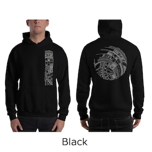 Ori Active Heavy Blend Hawaiian / Polynesian Samoan Tribal Tattoo Print Pullover Hooded Sweatshirt - Mahina Collection - sizes up to 5XL