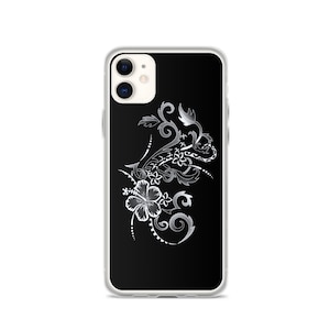 Hibiscus Tattoo Samoan / Hawaiian print Floral iPhone Case 11  12  13 (Mini, Pro, Pro max), 7, 8, plus SE, XR, X, XS, Xs max