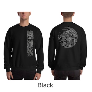 Ori Active Heavy Blend Hawaiian / Polynesian Tribal Tattoo Crewneck Sweatshirt - Mahina Collection - sizes up to 5XL and 9 Colors Available