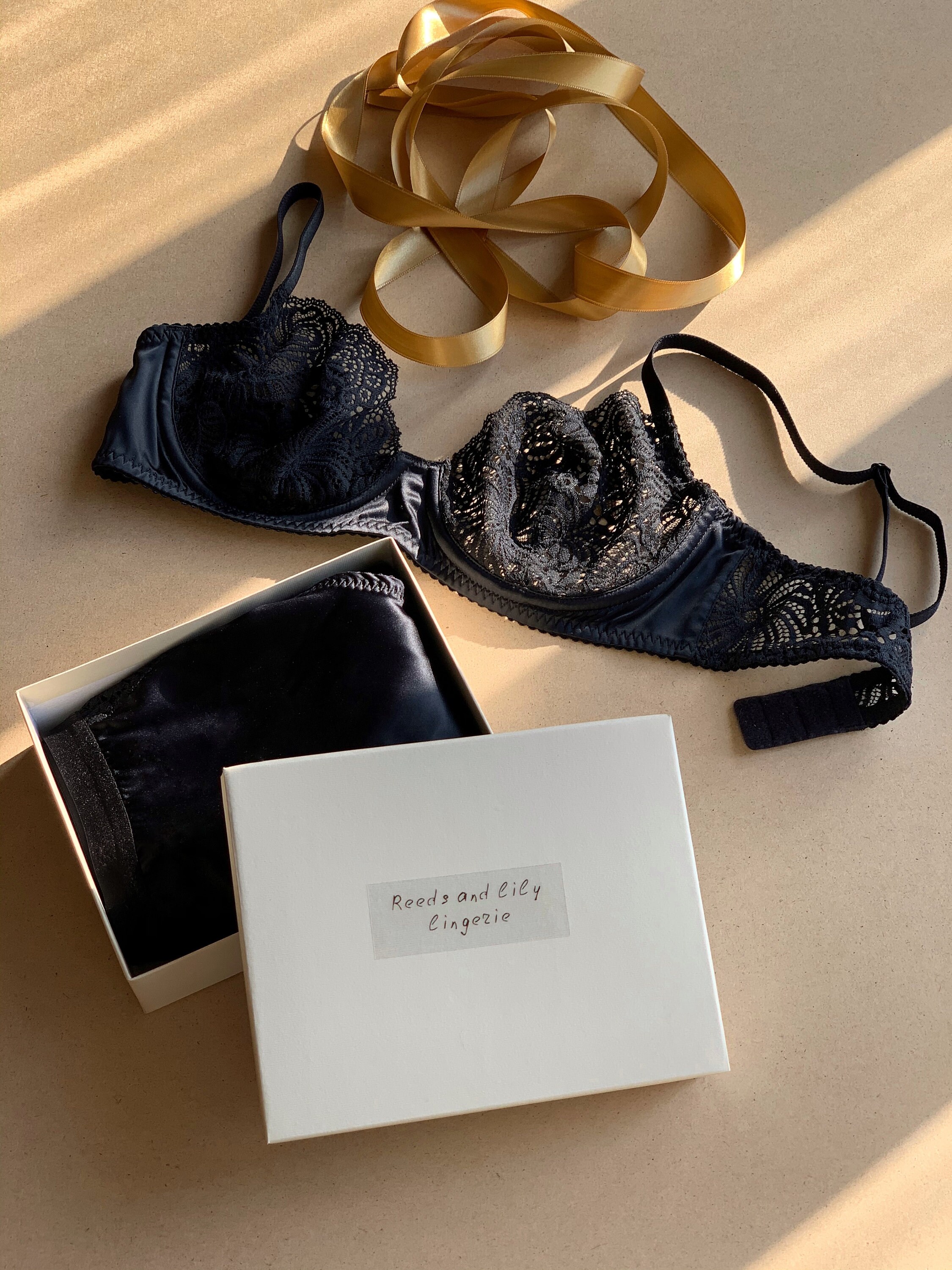 High Waist Silk Panties Panties With Stocking Holders Black Etsy