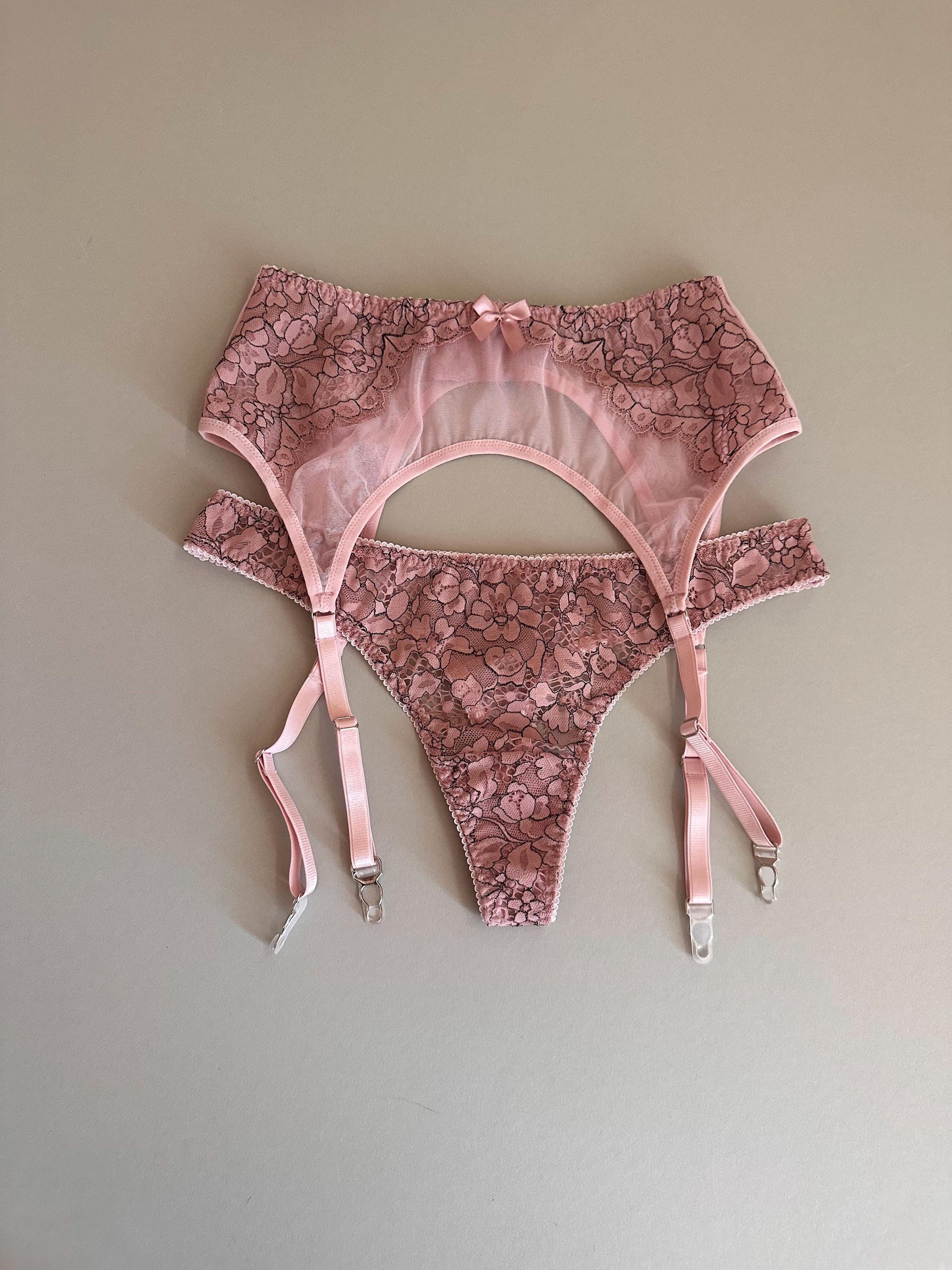 garter belt pattern free Yvone Lace Bra & Skirted Garter Panty Set – Bella Bella Boutique main image 0