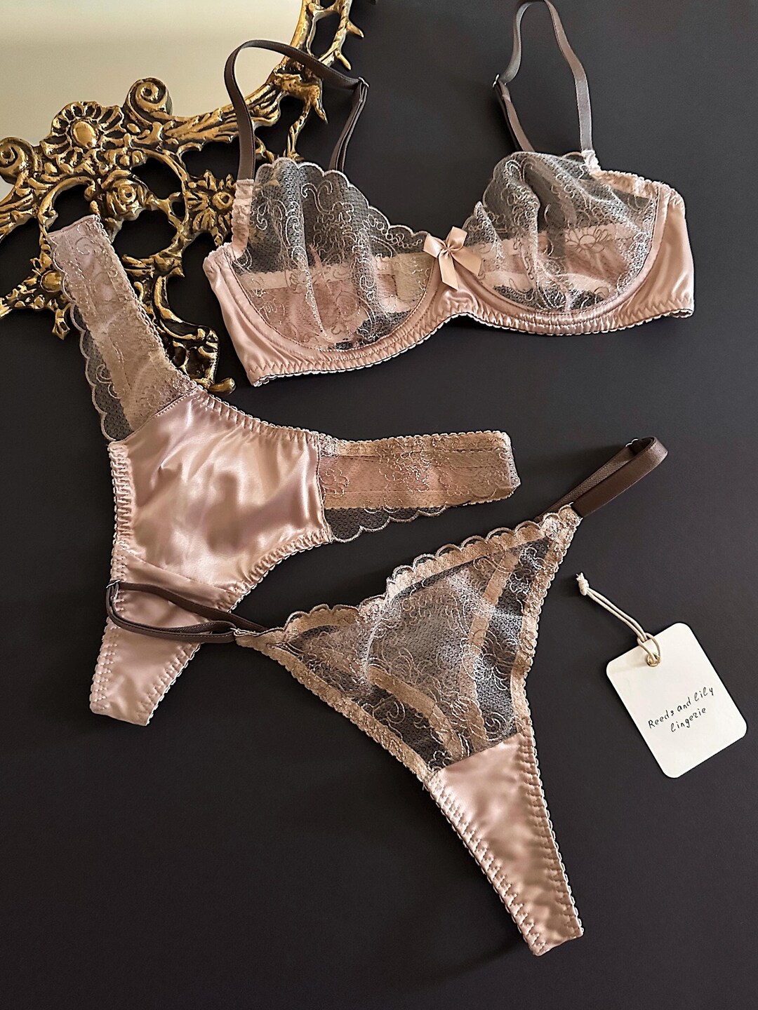 Ensemble Lingerie Lingerie Land Couleur Taupe - Neuf Avec étiquettes, Sous-vêtements Femme
